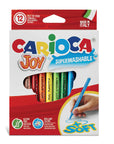 Carioca Joy Süper Yıkanabilir Keçeli Boya Kalemi 12'li - Washable Markers for Kids, Art Supplies, Italian-made Carioca Joy Washable Markers for Kids - Italian Made Art Supplies washable markers, felt-tip pens for children, Carioca Joy markers, super washable ink markers, art supplies for kids, Italian-made art materials, kids art supplies, washable ink, safe art materials, educational art tools, children's art supplies, coloring tools for kids