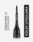 Flormar Gel Liquid Eyeliner GE01 Black - High Pigment Formula | Smooth Finish