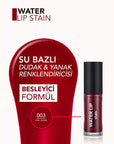 Flormar Water Lip Stain - Long-Lasting Matte Lip and Cheek Tint for Vibrant Color Flormar Water Lip Stain - Long-Lasting Matte Lip Tint water lip stain, matte lip tint, long-lasting lip color, multi-use makeup product, Flormar Water Lip Stain, lip and cheek tint, vibrant color, nourishing ingredients, pomegranate extract, strawberry extract, sponge-tipped applicator, transfer-proof, smudge-resistant, daily wear, special occasions, makeup essentials, beauty products, cosmetics