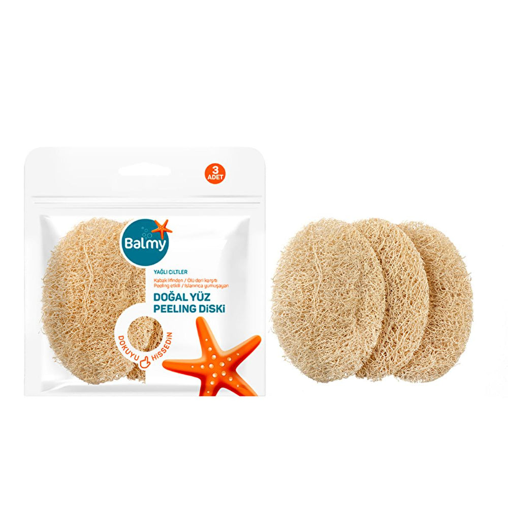 Balmy Natural Exfoliating Face Disk - Gentle Pumpkin Fiber Skincare for Acne & Oily Skin - view 2