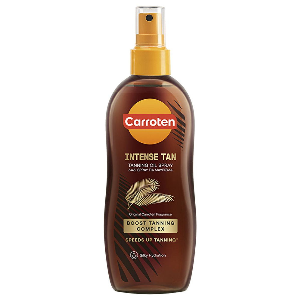 Carroten Intensive Tanning Oil SPF0: Get a Deep, Natural Bronzed Tan with Carrot & Coconut Oil | Moisturizing Sun Tanning Oil for Dark Tan Carroten Tanning Oil: Get a Deep, Natural Tan | Carrot & Coconut tanning oil, carrot oil tanning, coconut oil tanning, intensive tanning, sun tanning oil, bronzing oil, sun tan lotion, natural tanning oil, tanning oil for dark tan, sunbathing oil, tanning, carrot oil, coconut oil, Vitamins A and E, dermatologically tested, moisturizing, spray application, long-lasting ta