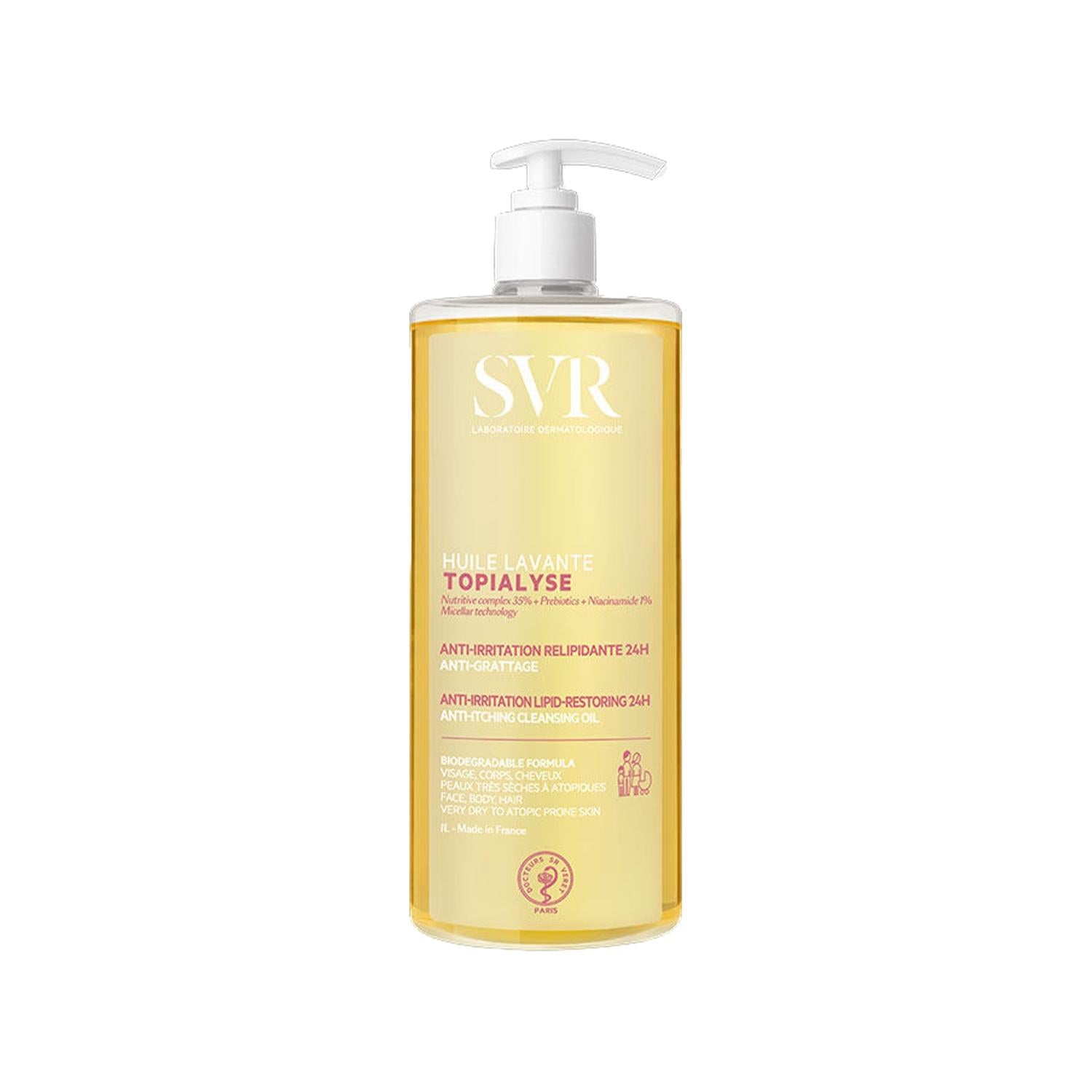 SVR Topialyse: 1000ml Hydrating Facial Cleansing Oil for Dry & Sensitive Skin | Gentle Face Wash, Effectively Cleanses & Maintains Moisture SVR Topialyse Cleansing Oil: Gentle Hydration for Sensitive Skin facial cleansing oil, svr topialyse, sensitive skin cleanser, dry skin face wash, hydrating facial cleanser, 1000ml cleansing oil, gentle face cleanser, skin cleansing oil, face cleaning oil, topialyse cleansing oil, face wash, hydrating cleanser, gentle cleanser, dry skin, sensitive skin, large size, econ