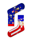 Carnaval Socks Popcorn Mismatched Crew Socks - 1 Pair