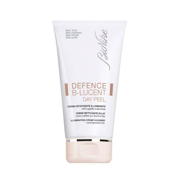 BioNike Defence B-Lucent Day Peel Cream Cleanser - Gentle Daily Peeling for Brighter Skin BioNike Cream Cleanser for Brighter Skin cream cleanser, daily peeling, gluconolactone, lactobionic acid, honeysuckle extract, BioNike Defence B-Lucent, skincare, gentle exfoliation, brightening, radiant skin, sensitive skin, daily skincare routine, cream-based cleanser, antioxidant properties, soothing benefits