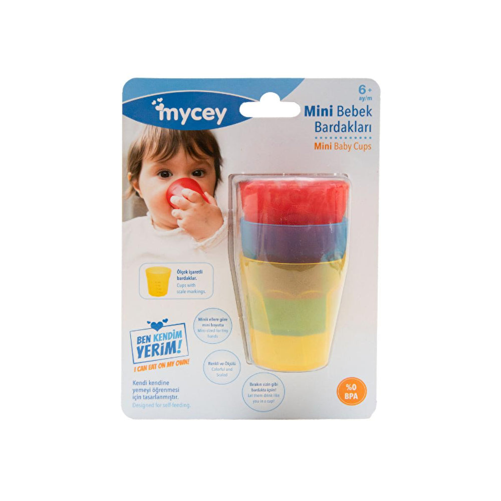Mycey BPA-Free Baby Cups, 3-Piece Mini Set for Infants Aged 4+ Months - Safe, Easy-to-Handle Feeding Accessories - view 3