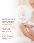 avene compact dore sunscreen spf 50+, avene mineral sunscreen compact front view, avene sunscreen application on skin Avène Compact Dore Mineral Sunscreen SPF 50+ - 10g Avène Compact Dore Sunscreen SPF 50+ | 10g sunscreen, sensitive-skin, avene, spf50, mineral-sunscreen, compact-makeup, color-correcting, daily-sunscreen, skin-protection, ai-generated