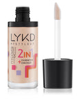 LYKD 2 in 1 Foundation - Warm Sand Shade, Long-Lasting, High Coverage, Enriched with Honey Extracts & Vitamin C - Foundation
