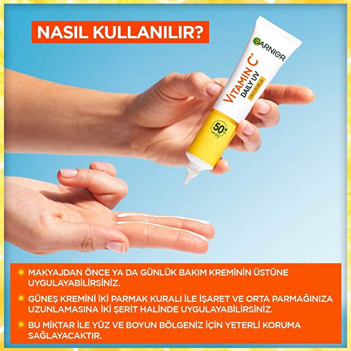 Garnier Vitamin C Daily Sunscreen SPF50+ - 40ml | Brightening Formula