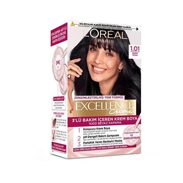 L'Oréal Paris Excellence Creme Hair Dye - Nourishing Permanent Hair Color with Hyaluronic Acid, 100% Gray Coverage L'Oréal Paris Excellence Creme Hair Dye - Nourishing & Long-Lasting Hair Dye, Permanent Hair Color, Nourishing Hair Color, Hyaluronic Acid Hair Care, Gray Hair Coverage, L'Oréal Paris, Excellence Creme, Hair Care, Beauty Products, Hair Coloring, Long-Lasting Hair Color