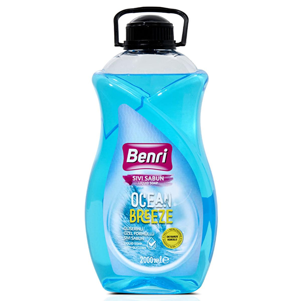 Benri Ocean Breeze Liquid Hand Soap: Gentle Cleansing, Refreshing Scent, Ideal for All Skin Types, Long-Lasting 2 Liter Size Benri Ocean Breeze Liquid Hand Soap - Gentle & Refreshing liquid hand soap, hand soap, ocean breeze soap, gentle hand soap, all skin types hand soap, 2 liter hand soap, bulk hand soap, scented hand soap, hand hygiene, pleasant-smelling soap, general-purpose hand soap, refreshing scent, non-drying soap, family hand soap, kitchen hand soap, bathroom hand soap, workplace hand soap, hand