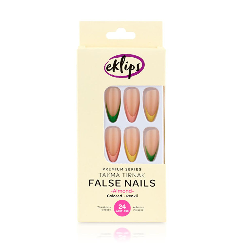 Eklips Artificial Nails, Press-on Nails French Manicure - Salon-quality Nails at Home - Nail Polish