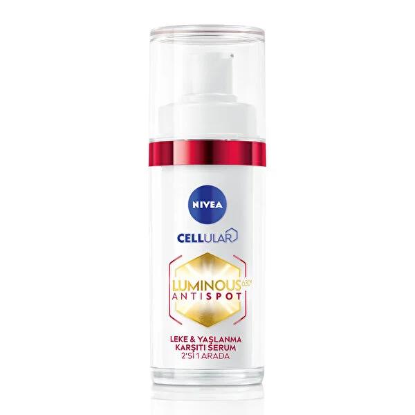 Nivea Cellular Luminous630 Anti-Aging Serum - Age Spot Correction & Wrinkle Reduction with Hyaluronic Acid Nivea Luminous630 Anti-Aging Serum - Age Spot & Wrinkle Solution Nivea Cellular Luminous630, Anti-Aging Serum, Age Spot Correction, Wrinkle Reduction, Hyaluronic Acid Serum, skincare, anti-aging, serum, age spots, wrinkles, firmness, elasticity, hydration, luminous630, collagen stimulator, cosmetic, beauty product, Nivea product