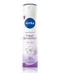 NIVEA Fresh Sensation Deodorant Spray for Women - Long-Lasting Anti-Perspirant Protection, 72-Hour Freshness, Dermatologically Tested, Alcohol-Free NIVEA Fresh Sensation Deodorant Spray - 72hr Protection NIVEA Fresh Sensation Deodorant Spray, Long-lasting deodorant for women, Anti-perspirant deodorant spray, Dermatologically tested deodorant, Alcohol-free deodorant spray, Women's personal care, Deodorant for sensitive skin, Long-lasting freshness, Anti-perspirant protection, NIVEA INFINIFRESH formula