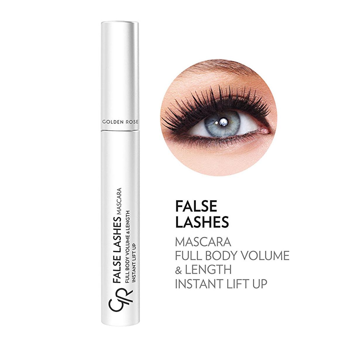 golden rose false lashes mascara in tube, swatch of golden rose false lashes mascara, model wearing golden rose false lashes mascara Golden Rose False Lashes Mascara - Perfect Volume and Length for Dramatic Lashes | 0.33 fl. oz. Golden Rose False Lashes Mascara - Extra Volume & Length golden-rose, false-lashes-mascara, volumizing-mascara, dramatic-lashes, makeup, beauty, women, cosmetic, ai-generated, makeup-enthusiasts