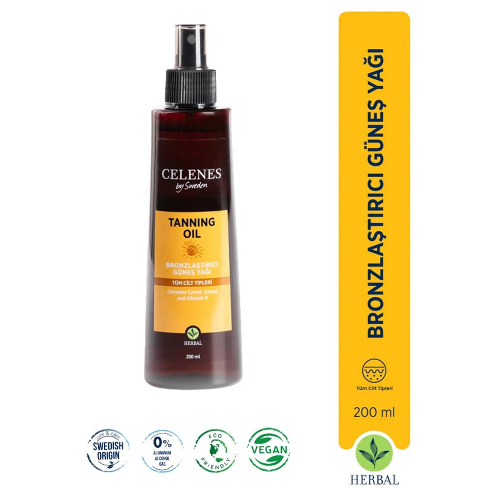 Celenes Herbal Bronzing Sun Oil for a Golden Glow 200 ml