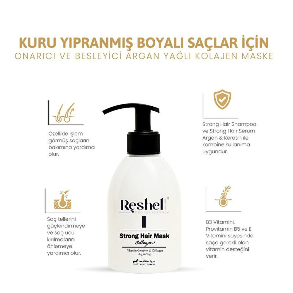 Reshell Collagen Hair Care Mask - Nourishing Argan Oil Treatment for Damaged Hair - view 2