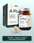 HHS A Plus L-Carnitine Lepidium Herbal Capsules | Natural Support with Ginger, Garcinia & Maca