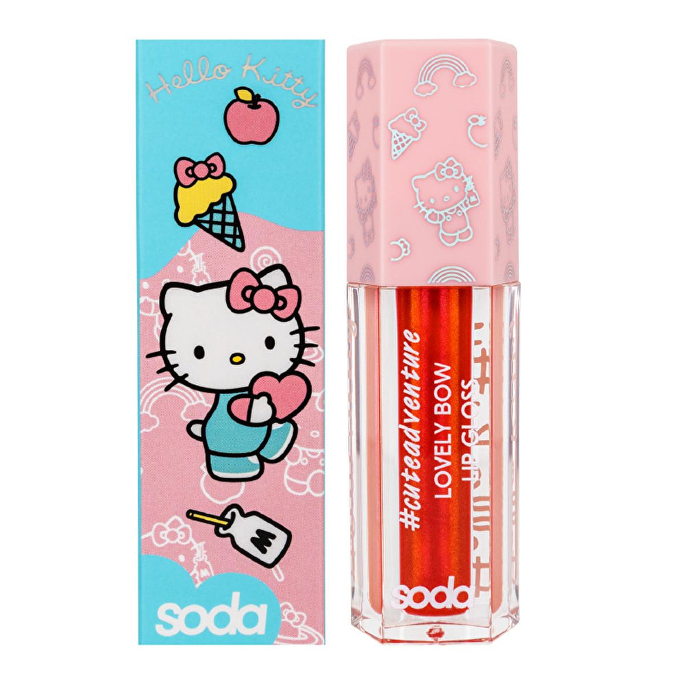 Soda Hello Kitty Lip Gloss - Non-Sticky, Compact, Shiny Finish for Matte Lipsticks - Kawaii Cosmetics - view 2