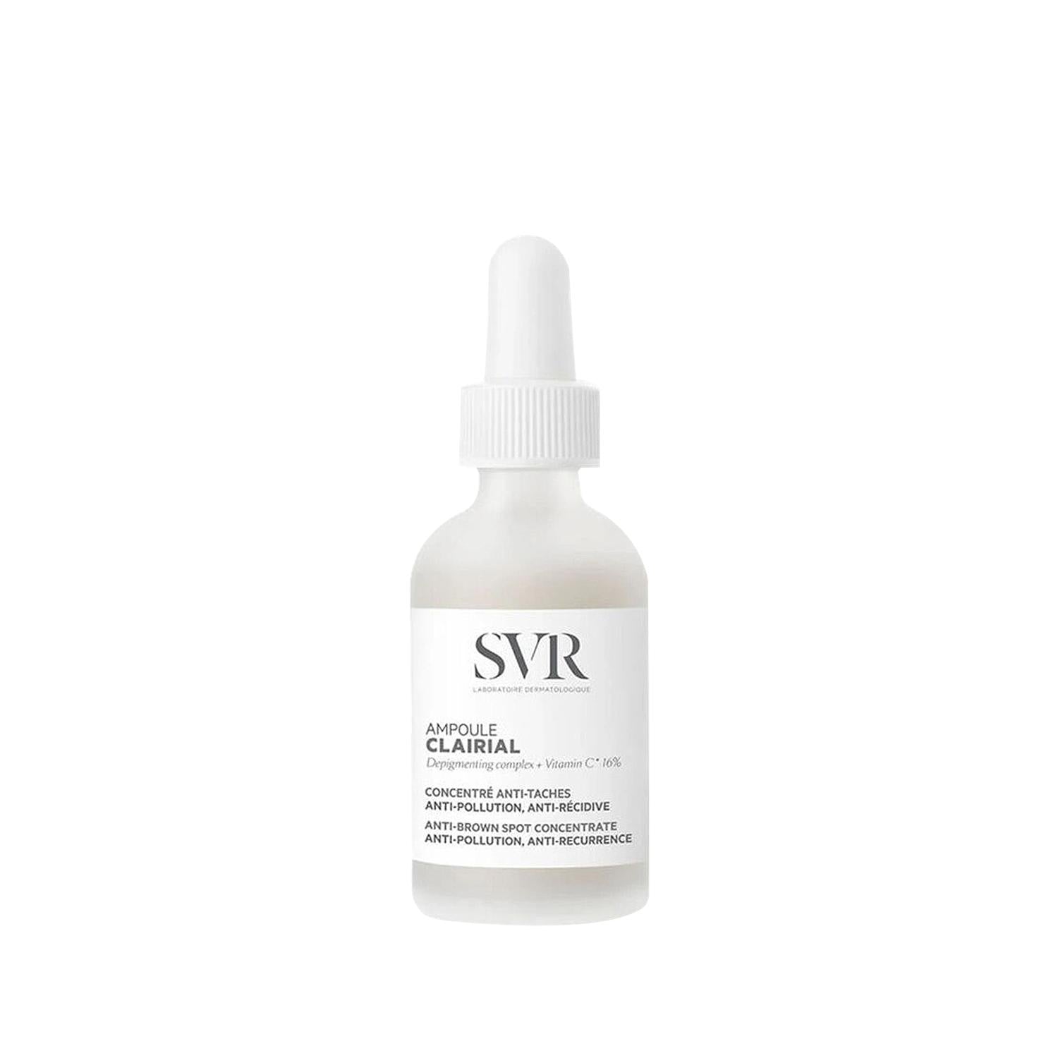 SVR Clairial Ampoule - Skincare Ampoule for Stain Preventive Care, Hyperpigmentation Treatment, 30 ml SVR Clairial Ampoule - Stain Preventive Skincare, 30 ml Skincare ampoule, Stain preventive skincare, Hyperpigmentation treatment, Skincare treatment ampoule, Anti-stain skincare product, Skincare, Cosmetic, Hyperpigmentation solution, Stain prevention, Preventive skincare, Skincare routine, SVR, Clairial Ampoule, 30 ml, Ampoule formulation, Stain preventive care