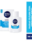 Nivea Men Alcohol-Free After Shave Balm for Sensitive Skin - Soothing, Cooling, and Refreshing Post Shave Care Nivea Men After Shave Balm - Soothing & Refreshing after shave balm, alcohol-free, sensitive skin, Nivea Men, post shave care, soothing skin, shaving relief, men's grooming, skincare, chamomile, seaweed, quick-absorbing, long-lasting freshness, dermatologically tested, men's skincare, grooming essentials