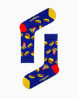 Carnaval Novelty Fast Food Socks Set - 5 Pairs of Comfortable Cotton-Themed Socks for Everyday Wear