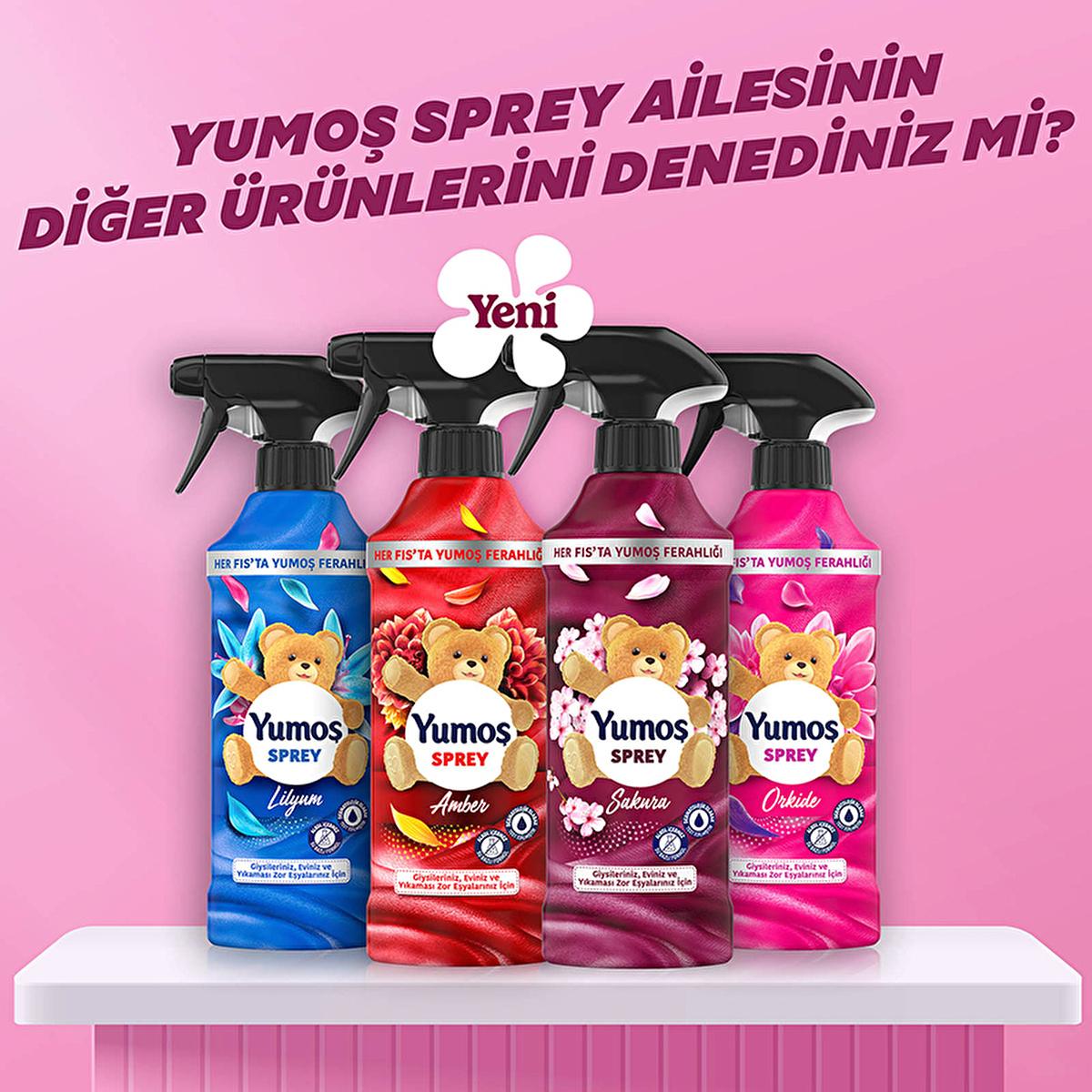 Yumoş Sakura Fabric and Home Fragrance Spray - Dermatologically Tested, Alcohol-Free, 15.22 fl oz Yumoş Sakura Fabric Spray - Fresh Home Fragrance fabric spray, home fragrance, Sakura scent, non-alcoholic fragrance, dermatologically tested spray, freshening spray for home and textiles, home care, fragrance spray, Yumoş, easy home fragrance, refreshing spray, floral scent, upholstery freshener, curtain freshener, carpet freshener