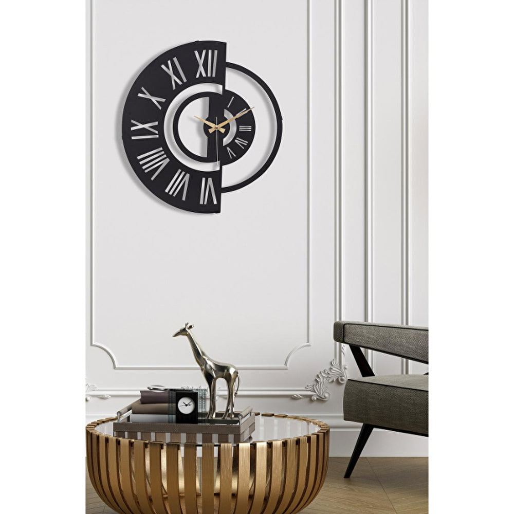 Muyika 50cm Metal Silent Wall Clock - Modern Large Wall Decor for Indoor Spaces