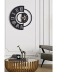 Muyika 50cm Metal Silent Wall Clock - Modern Large Wall Decor for Indoor Spaces Muyika 50cm Metal Silent Wall Clock - Modern Wall Decor wall clock, metal wall clock, silent wall clock, modern wall decor, large wall clock, 50cm wall clock, indoor wall clock, modern home decor, contemporary wall clock, silent sweep mechanism, metal construction, aluminum hands, large wall decor, living room decor, bedroom decor, office decor, home accessories