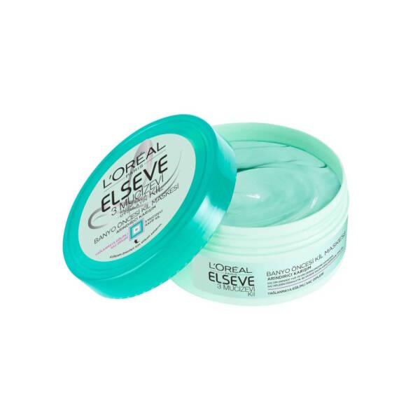 Elseve 3 Mucizevi Kil Pre-Shampoo Clay Mask for Deep Scalp Cleansing & Refreshing - 5.07 fl oz Elseve 3 Mucizevi Kil Clay Mask for Scalp Cleansing pre-shampoo treatment, clay mask for hair, scalp cleansing, hair care product, Elseve 3 Mucizevi Kil, deep cleansing, refreshing scalp, purifying blend, hair care routine, oily scalp solution, weighed-down hair solution, healthy scalp, scalp health, hair care, Elseve products