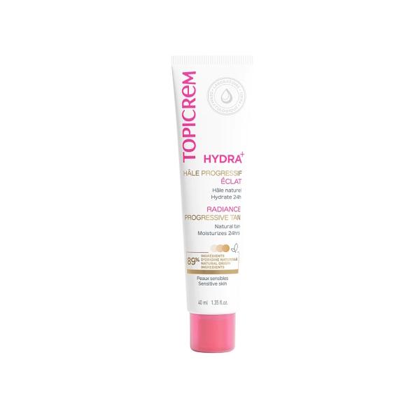 Topicrem Hydra+ Radiance Progressive Tan Self-Tanning Cream - 40ml, Natural-Looking Tan, Hydrating Formula Topicrem Hydra+ Radiance Progressive Tan Self-Tanning Cream self-tanning cream, progressive tan, hydrating self-tanner, natural-looking tan, easy-to-apply self-tanner, Topicrem, Hydra+ Radiance, skincare, beauty, cosmetics, tan maintenance, glycerin, dihydroxyacetone, sunless tanning, glow enhancer, skincare routine, beauty products, facial care, body care, tan care