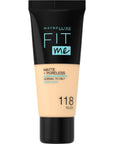 Maybelline Fit Me Matte + Poreless Liquid Foundation: Natural Matte Finish, Minimizes Pores & Controls Oil (118 Nude) Maybelline Fit Me Matte Foundation: Poreless, Oil Control matte foundation, poreless foundation, Maybelline Fit Me, oil control foundation, foundation for oily skin, natural matte finish foundation, best foundation for pores, long lasting foundation, liquid foundation, matte finish, shine control, pore minimizing, even skin tone, seamless blending, natural look, makeup base, flawless complex