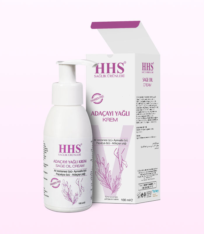 HHS Sage Oil Natural Cream 100 ml | Herbal Moisturizing & Soothing Care