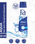 Fa Aqua Women's Deodorant Spray - Long-Lasting Freshness & Anti-White Stain Formula Fa Aqua Deodorant Spray for Women - Long Lasting Freshness Women's deodorant spray, Long-lasting deodorant, Anti-white stain deodorant, Personal hygiene products, Women's grooming, Fragrance, Deo spray, Confidence booster, Freshness, Clothing protection