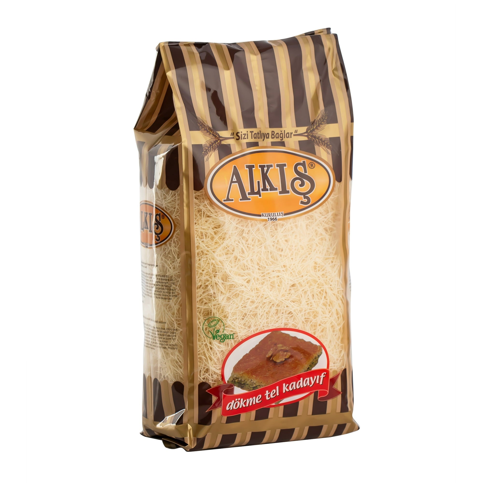 Alkis Kadayif Dessert 1.1 Lb (500 gr) - Traditional Handmade Turkish Shredded Dough Dessert