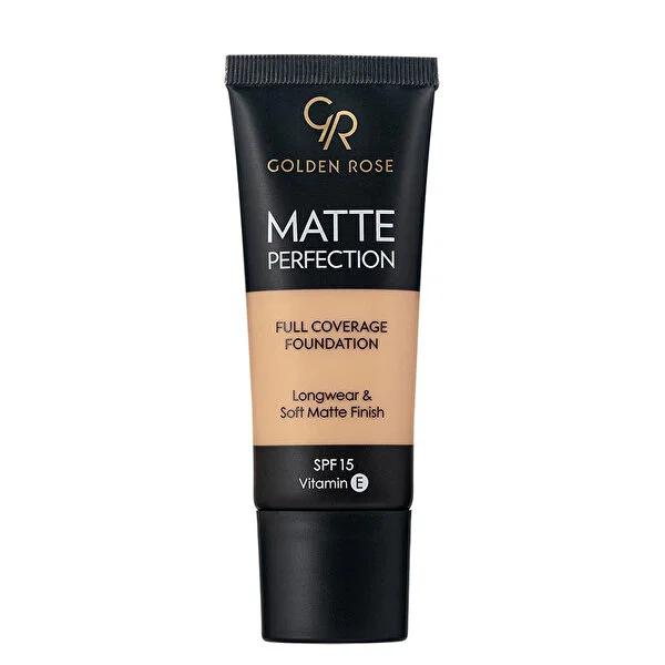 Golden Rose Matte Perfection Foundation - Long-Lasting, High-Coverage Makeup with SPF 15 - Suitable for All Skin Types Golden Rose Matte Foundation - Long-Lasting & SPF 15 matte foundation, long-lasting foundation, SPF 15 foundation, antioxidant foundation, makeup for all skin types, Golden Rose, foundation makeup, cosmetics, beauty products, skincare makeup, daily wear makeup, special occasion makeup