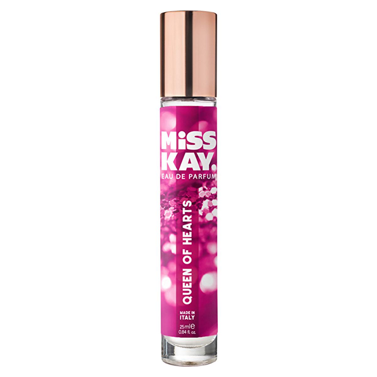 Miss Kay Women's Perfume, Queen of Hearts EDP 25ml - Confident Floral Fragrance for Women Miss Kay Queen of Hearts EDP 25ml - Women's Perfume Women's Perfume, EDP, Miss Kay Queen of Hearts, 25 ml, Fragrance for confident women, Floral perfume, Fresh scent for women, Perfume for young women, Bold fragrance, Playful scent, Feminine perfume, Daily perfume, Portable perfume