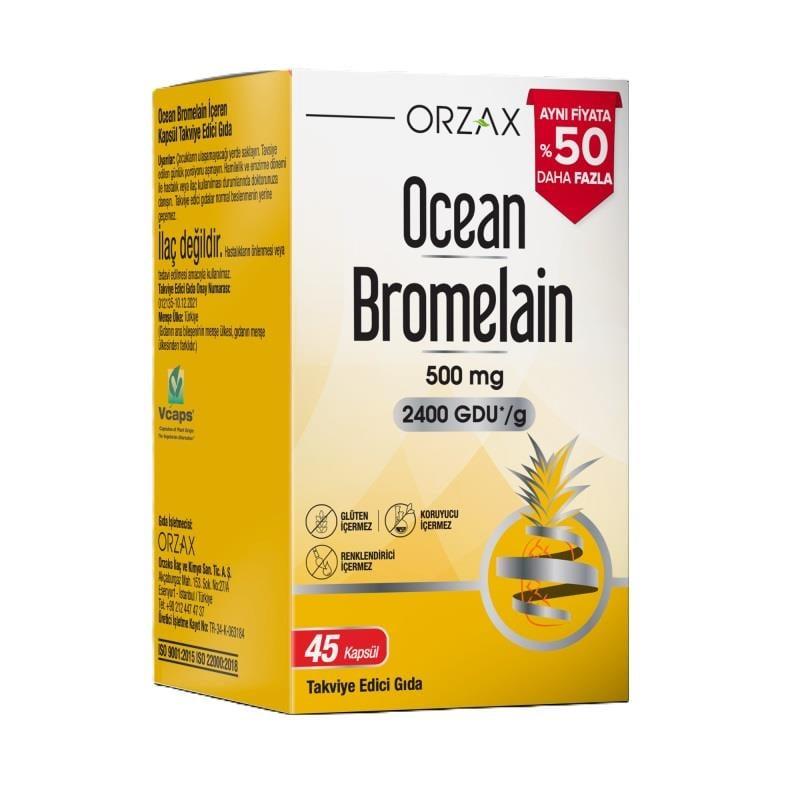 Ocean Nutrition - Bromelain 500mg Dietary Supplement for Digestive Health - 45 Capsules Bromelain 500mg Supplement for Digestive Health - Ocean Nutrition Bromelain supplement, Digestive health support, Anti-inflammatory supplement, Natural health product, Dietary supplement, Digestive enzyme, Pineapple extract, Health and wellness, Supplement for digestive issues, Anti-inflammatory support, Ocean Nutrition, Capsule form, Suitable for adults and children over 11