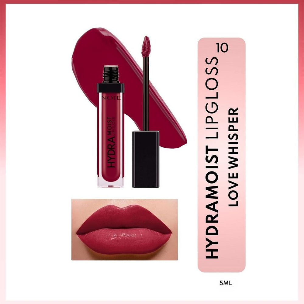 Note Hydramoist Lipgloss in 10 Love Whisper for Shiny Lips