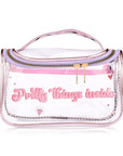 Eklips Hologram Handbag - Unique Clear PVC Bag with Mirror Leather Accents & Bone Zipper - view 2