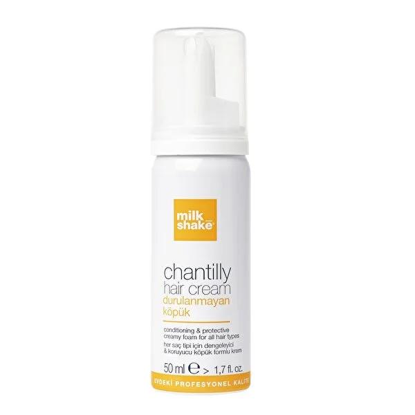 Milk Shake Chantilly Hair Mousse: Hydrating Milk Protein Formula for Color Protection, Nourishment & Softness - 50ml Milk Shake Mousse: Hydrate & Protect Hair Color Milk Shake hair mousse, Hydrating hair mousse, Color protecting mousse, Milk protein hair product, Hair nourishment mousse, Hair softening mousse, Chantilly hair mousse, Hair mousse for dry hair, Hair mousse for color treated hair, Hair styling mousse, hydrating, nourishment, color protection, milk protein, dry hair, color treated hair, Chantill