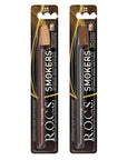 Rocs Stain Removal Toothbrush for Smokers, Coffee & Tea Drinkers - Whitening, Angled Head, Elastic Bristles Rocs Stain Removal Toothbrush - Whiten Teeth From Coffee & Smoking stain removal toothbrush, smokers toothbrush, coffee stain toothbrush, tea stain toothbrush, teeth whitening toothbrush, toothbrush for smokers, toothbrush for coffee drinkers, elastic bristle toothbrush, angled toothbrush head, TPE elastomer toothbrush, toothbrush, stain removal, smokers, coffee drinkers, tea drinkers, teeth whitening