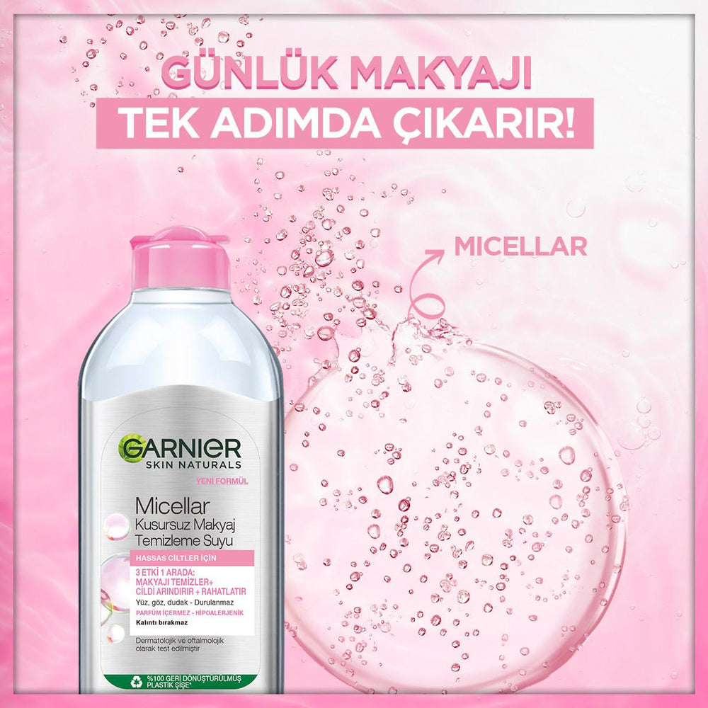 Garnier Micellar Makeup Remover Water - Gentle, Effective Cleansing for Sensitive Skin - 400ml - view 4