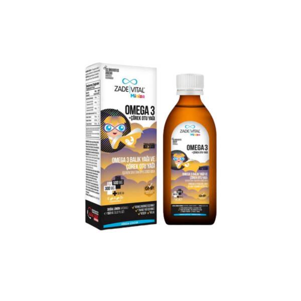 Zade Vital Miniza Omega 3 Supplement for Kids & Adults - Natural Lemon Flavor, 5.07 fl oz Zade Vital Omega 3 Supplement - Natural Lemon Flavor Omega 3 supplement, Black Cumin Seed Oil, Natural Lemon Flavored Supplement, Dietary Supplement for Children and Adults, Vitamin Enriched Health Supplement, Health Supplements, Omega 3 for Kids, Natural Health Products, Immune System Support, Heart Health Supplements, Brain Function Supplements, Family Health Supplements