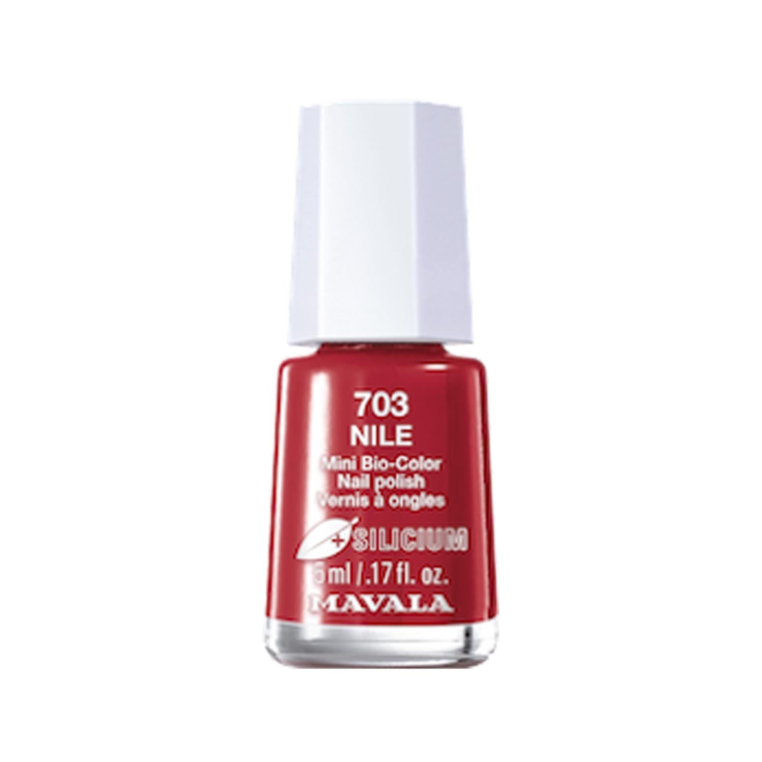 Mavala Mini Bio-Color Nail Care Product with Silicium Nile - Travel-Sized Cosmetics 5ml Mavala Mini Bio-Color Nail Care - Silicium Nile 5ml Mavala Mini Bio-Color, Nail care product, Silicium Nile nail treatment, Travel-sized cosmetics, Nail coloring, Portable nail care, Healthy nail polish, Nail strengthening, Bio-color formulation, Compact cosmetics, Beauty on-the-go, Nail nourishment, Vibrant nail color