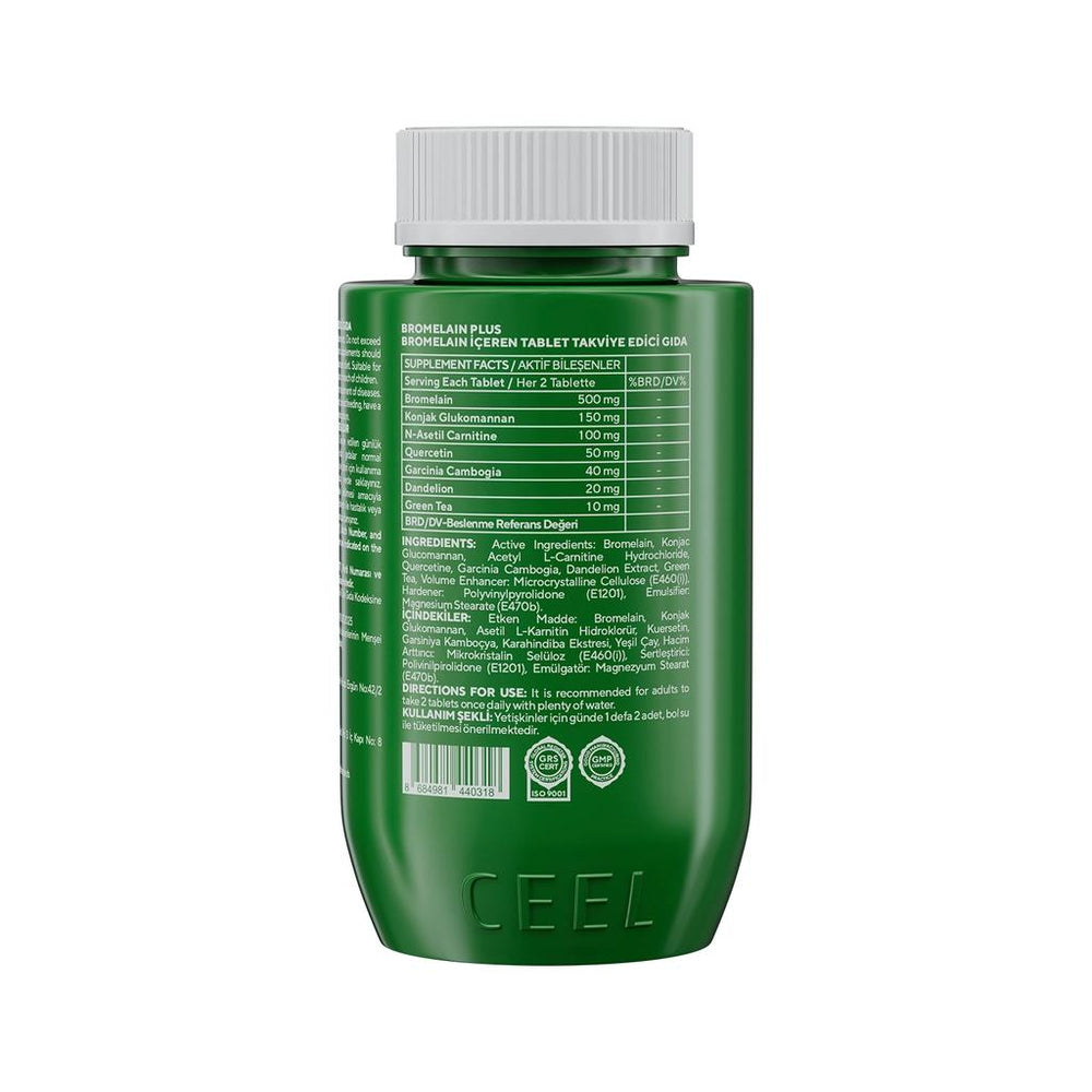 Vita Ceel Bromelain Plus with Green Tea & L-Carnitine 60 Tablets