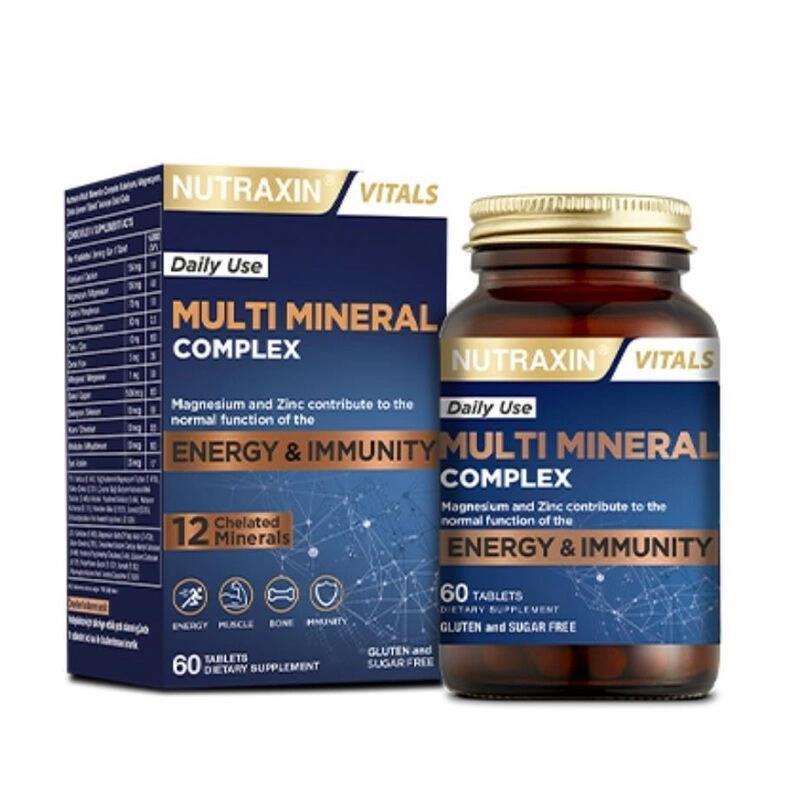 Nutraxin Multi Mineral Complex 60 Tablets - Dietary Supplement for Mineral Deficiency Support & Overall Health Nutraxin Multi Mineral Complex 60 Tablets - Mineral Support Multi Mineral Complex, Nutraxin Supplements, Dietary Supplement, Mineral Deficiency Support, Health and Wellness Products, Mineral Supplements, Health Supplements, Wellness Products, Nutraxin, Dietary Support, Mineral Complex