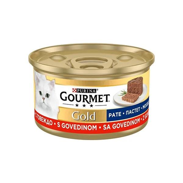 Purina Gourmet Gold: Beef Paté Canned Cat Food - Complete Adult Nutrition, Delicious & Fresh (85g) Purina Gourmet Gold Beef Paté - Delicious & Nutritious Cat Food Purina cat food, Gourmet Gold, canned cat food, wet cat food, adult cat food, beef cat food, cat food pate, 85g cat food, complete cat nutrition, balanced cat diet, cat food, pate, beef, adult cat, wet food, balanced diet, delicious, palatable, single-serving, sensitive stomachs, fussy eaters, refined palates, pet food, feline nutrition, cat healt