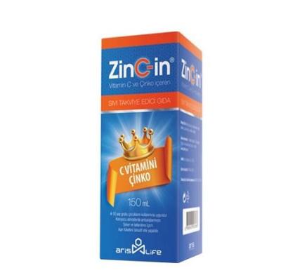 ZinC-in Liquid Dietary Supplement with Vitamin C & Zinc for Kids & Adults - 150ml, Immune System - Vitamin & Supplement