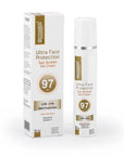 Dermoskin Ultra Face Protection Sun Screen SPF97 Gel Cream for All Skin Types - High SPF Sun Protection, Non-Greasy, Water-Resistant Dermoskin Ultra Face Sun Screen SPF97 - Non-Greasy & Water-Resistant Dermoskin Ultra Face Protection Sun Screen, SPF 97 sunscreen, face sunscreen gel cream, high SPF sun protection, non-greasy sunscreen for all skin types, water-resistant sunscreen, sun care, skincare, outdoor protection, daily sun protection, sports sunscreen, fitness sunscreen, moisturizing sunscreen, UVA pr