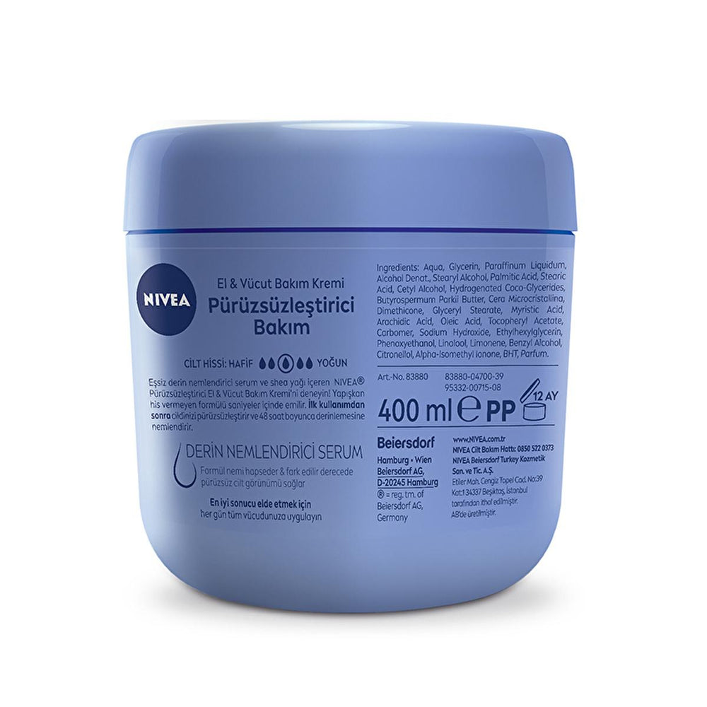 Nivea Moisturizing Body Cream for Dry Skin - 48 Hour Hydration, Shea Butter, Non-Greasy Formula - Face Cream